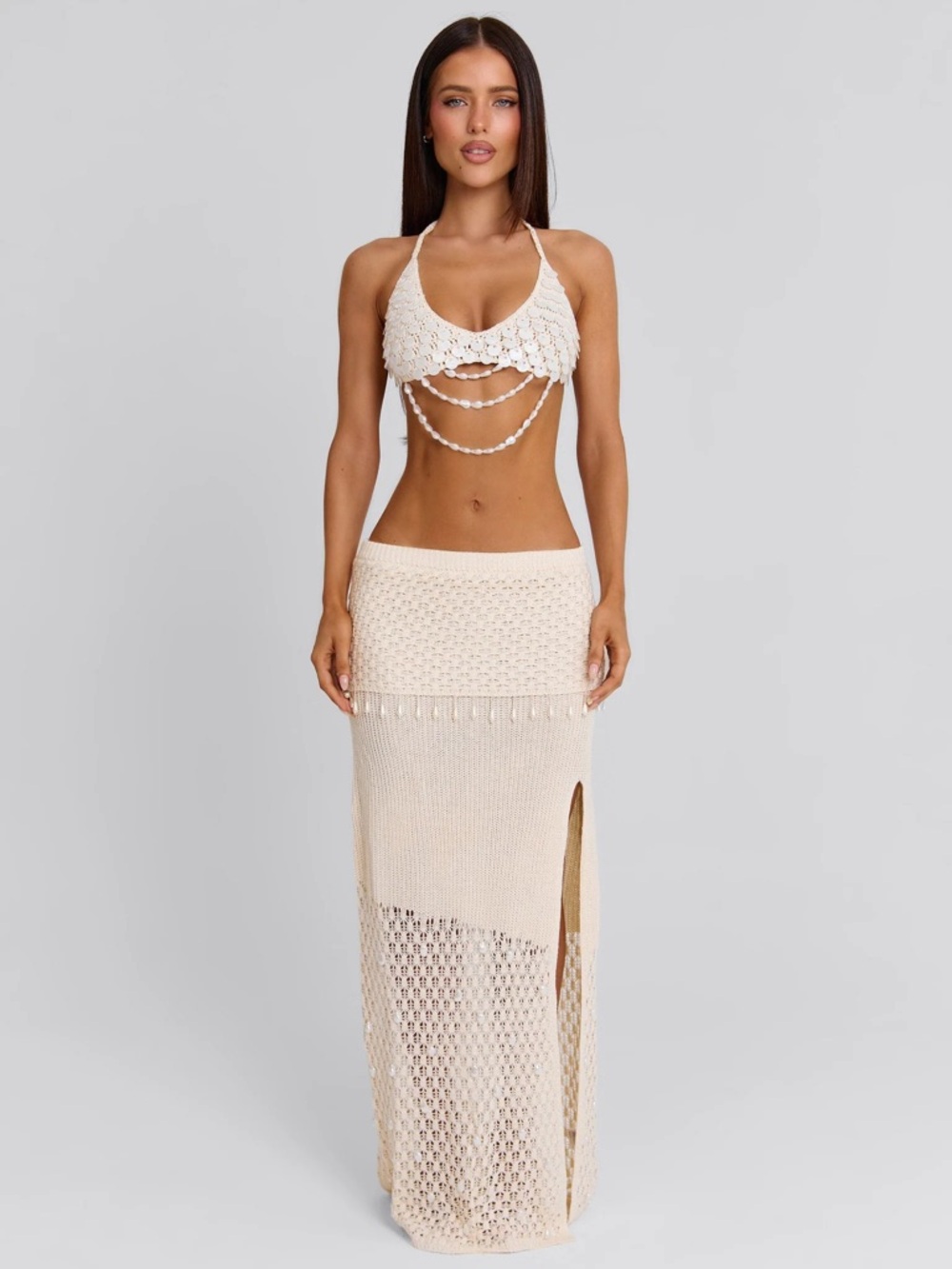 Outcast Zarielle skirt and top set in ivory